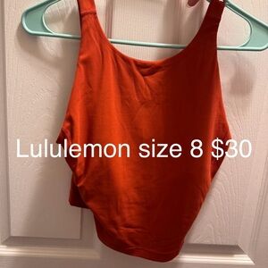 Lululemon Athletica Women's Red Crop Top